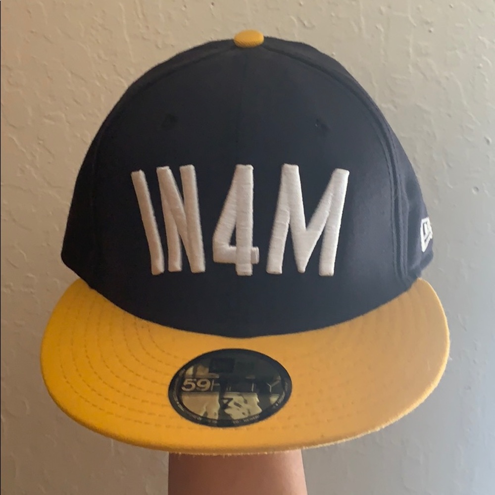 In4mation Navy and Yellow Hat Size 7!